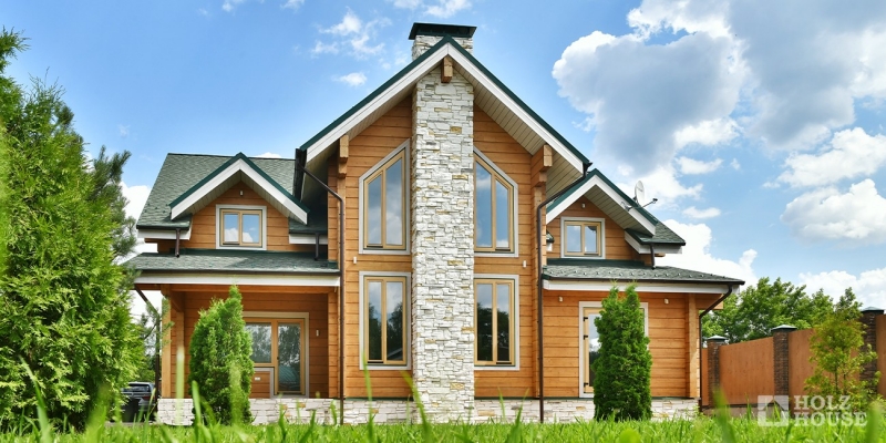 Двухэтажный дом из клееного бруса по проекту Корвет v2 - фото 10 на сайте Holz House