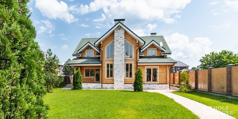 Двухэтажный дом из клееного бруса по проекту Корвет v2 - фото 12 на сайте Holz House