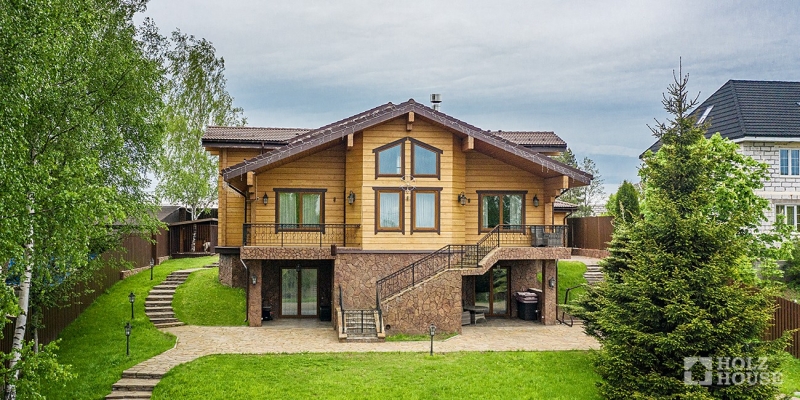 Коттедж из клееного бруса по проекту Ладога- фото 4 на сайте Holz House