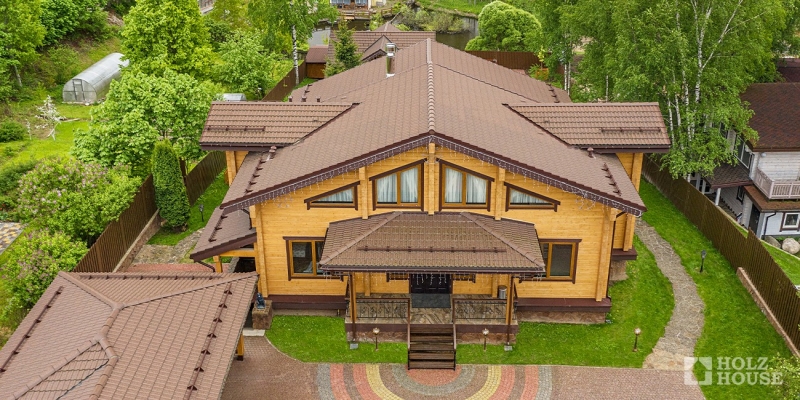 Коттедж из клееного бруса по проекту Ладога- фото 3 на сайте Holz House