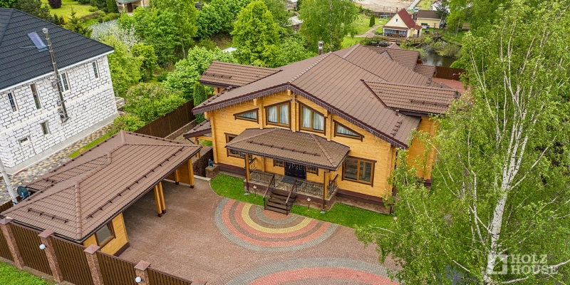 Коттедж из клееного бруса по проекту Ладога- фото 5 на сайте Holz House