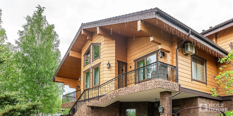 Коттедж из клееного бруса по проекту Ладога- фото 9 на сайте Holz House