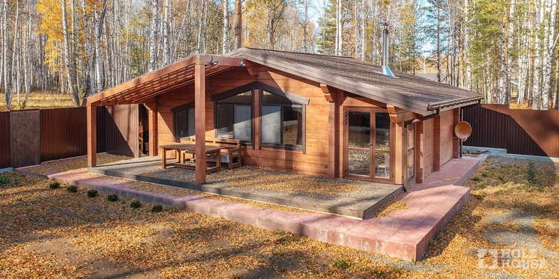 Одноэтажная баня из клееного бруса по проекту Ланси - фото 3 на сайте Holz House