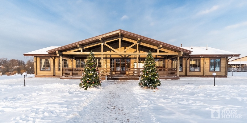 Построенные объекты Ресторан загородного экоотеля Лепота Holz House 1