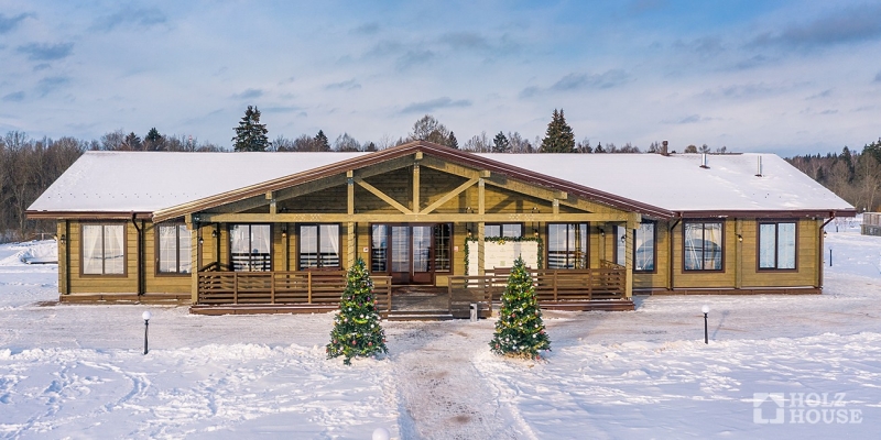 Построенные объекты Ресторан загородного экоотеля Лепота Holz House 8