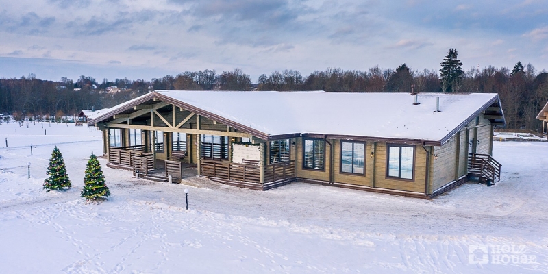Построенные объекты Ресторан загородного экоотеля Лепота Holz House 12