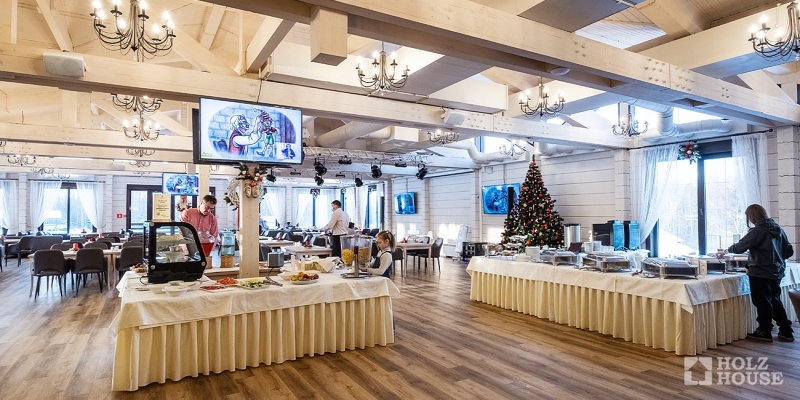 Построенные объекты Ресторан загородного экоотеля Лепота Holz House 22