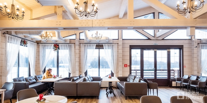 Построенные объекты Ресторан загородного экоотеля Лепота Holz House 14