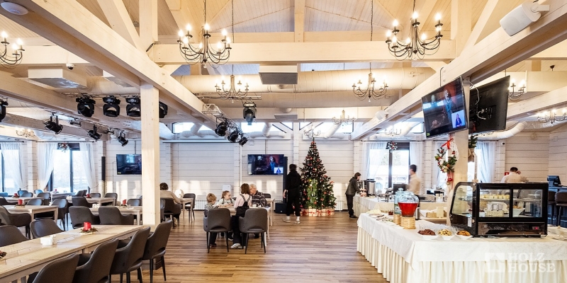 Построенные объекты Ресторан загородного экоотеля Лепота Holz House 18