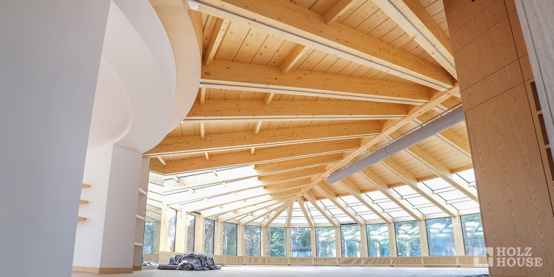 Спортивный зал из клееного бруса по проекту Лестер - фото 4 на сайте Holz House