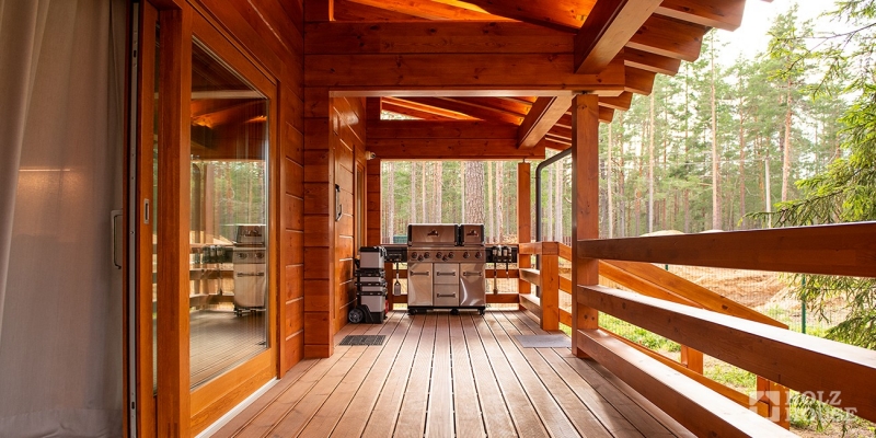 Одноэтажный дом из клееного бруса в стиле шале с террасой по проекту Лугано - фото 11 на сайте Holz House