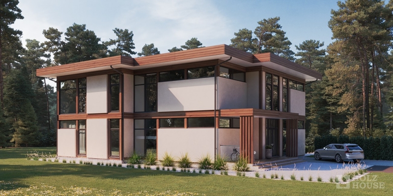 Эстетичный дом из клееного бруса по проекту Мистраль - фото 4 на сайте Holz House