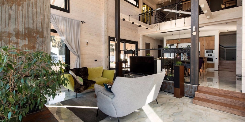 Светлый двухэтажный дом из клееного бруса по проекту Монтелимар- фото 7 на сайте Holz House