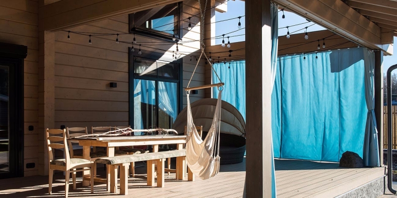 Светлый двухэтажный дом из клееного бруса по проекту Монтелимар- фото 15 на сайте Holz House