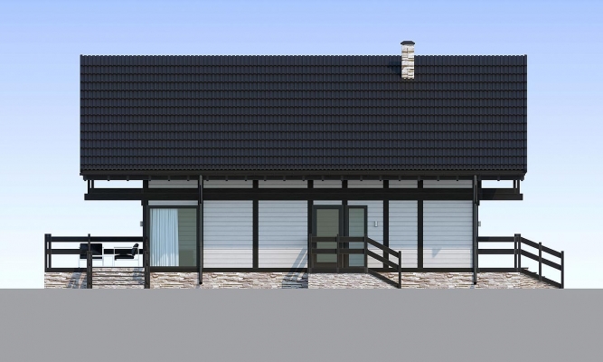 Стильный дом из клееного бруса в стиле фахверк Норд - фото 5 на сайте Holz House