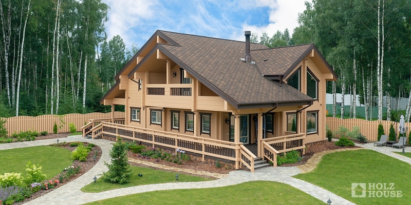 Дом из клееного бруса по проекту Ольборг в стиле шале - фото 10 на сайте Holz House