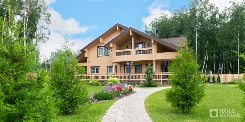 Дом из клееного бруса по проекту Ольборг в стиле шале - фото 3 на сайте Holz House