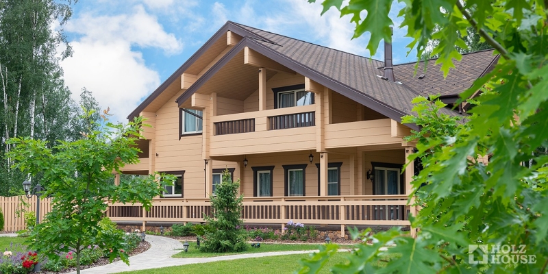 Дом из клееного бруса по проекту Ольборг в стиле шале - фото 4 на сайте Holz House