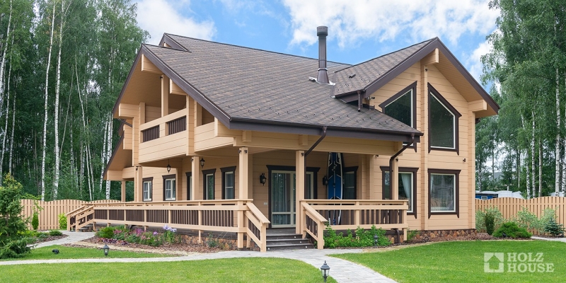 Дом из клееного бруса по проекту Ольборг в стиле шале - фото 5 на сайте Holz House