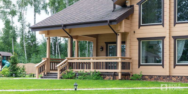 Дом из клееного бруса по проекту Ольборг в стиле шале - фото 9 на сайте Holz House