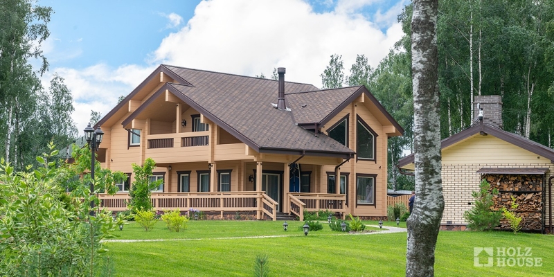 Дом из клееного бруса по проекту Ольборг в стиле шале - фото 12 на сайте Holz House