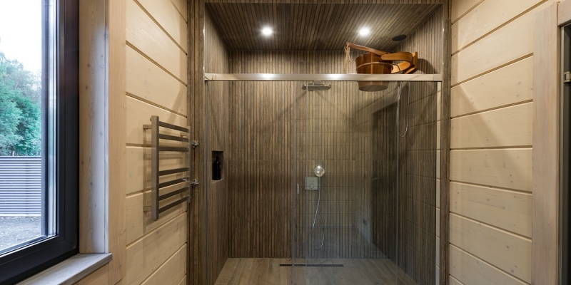 Построенные объекты Баня из клееного бруса по проекту Ольденбург Holz House 8