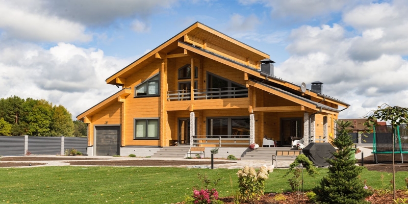 Дом в стиле модерн из клееного бруса по проекту Ольденбург - фото 3 на сайте Holz House