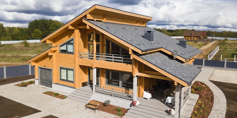 Дом в стиле модерн из клееного бруса по проекту Ольденбург - фото 5 на сайте Holz House