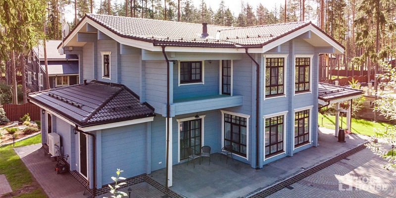 Двухэтажный дом из клееного бруса по проекту Оулу - фото 1 на сайте Holz House