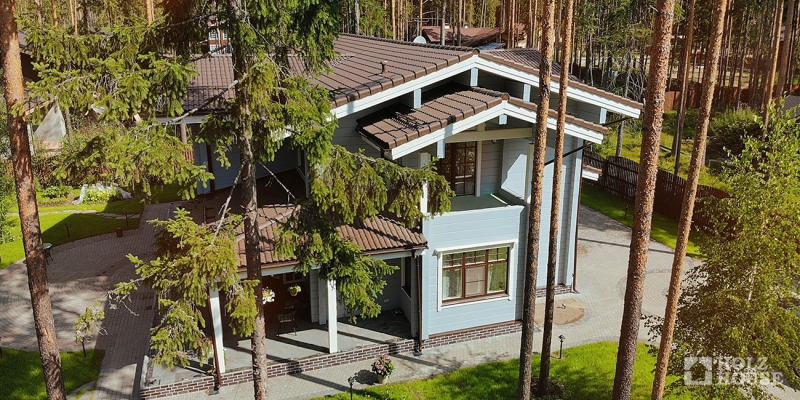 Двухэтажный дом из клееного бруса по проекту Оулу - фото 6 на сайте Holz House