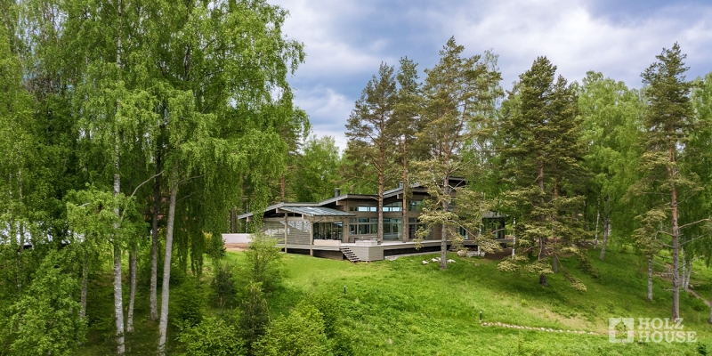 Большой двухэтажный дом из клееного бруса с террасой по проекту Палмерстон - фото 21 на сайте Holz House