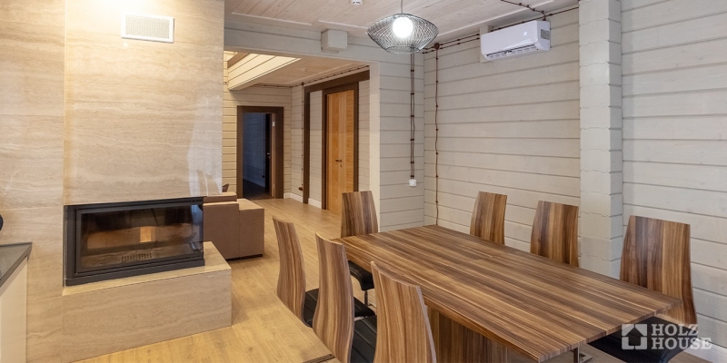 Двухэтажная усадьба из клееного бруса по проекту Пицунда - фото 18 на сайте Holz House