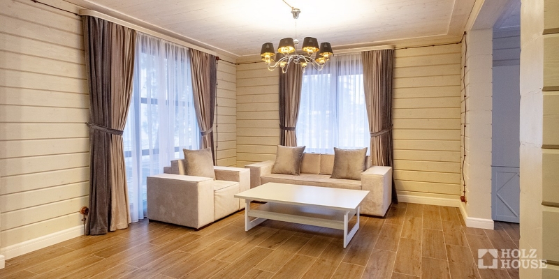 Двухэтажная усадьба из клееного бруса по проекту Пицунда - фото 23 на сайте Holz House