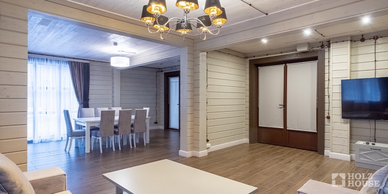 Двухэтажная усадьба из клееного бруса по проекту Пицунда - фото 27 на сайте Holz House