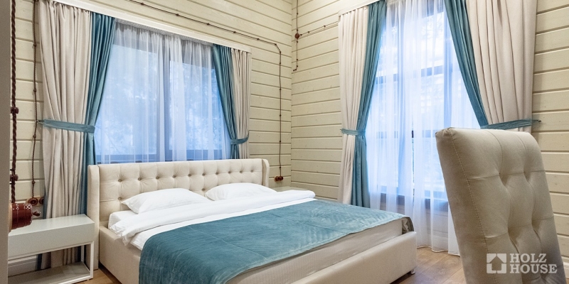 Двухэтажная усадьба из клееного бруса по проекту Пицунда - фото 29 на сайте Holz House