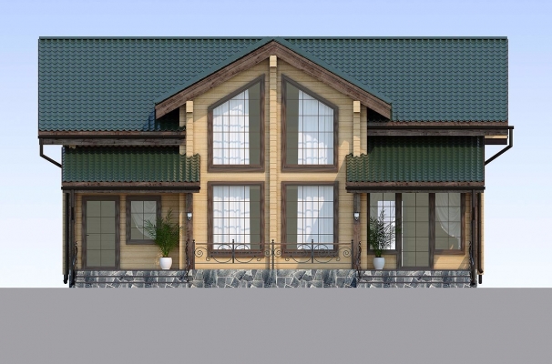 Живописный двухэтажный дом из клееного бруса по проекту Прага - фото 7 на сайте Holz House