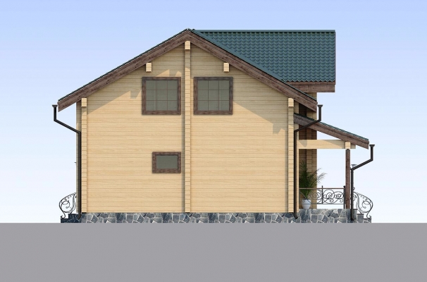 Живописный двухэтажный дом из клееного бруса по проекту Прага - фото 8 на сайте Holz House