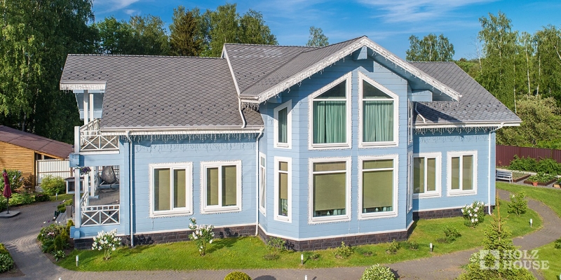 Эстетичный двухэтажный дом из клееного бруса по проекту Куинстаун - фото 4 на сайте Holz House