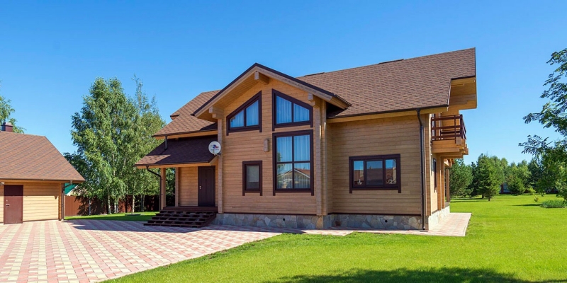 Двухэтажный дом из клееного бруса по проекту Риверхаус - фото 4 на сайте Holz House