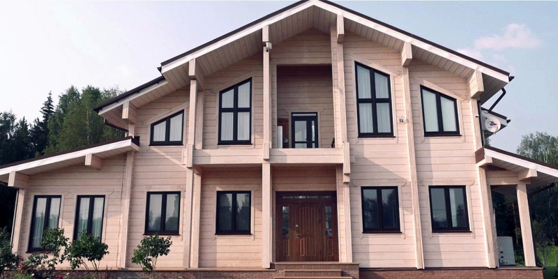 Двухэтажный дом из клееного бруса по проекту Сканди - фото 6 на сайте Holz House