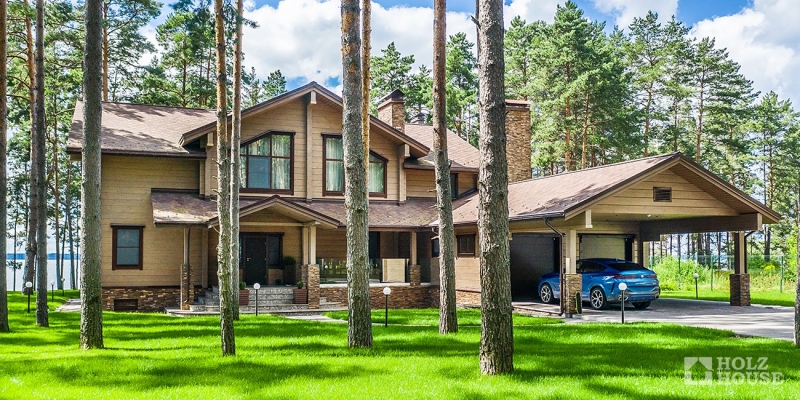 Двухэтажный дом из клееного бруса по проекту Сиэтл - фото 3 на сайте Holz House