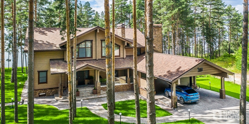 Двухэтажный дом из клееного бруса по проекту Сиэтл - фото 2 на сайте Holz House