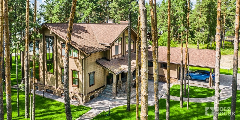 Двухэтажный дом из клееного бруса по проекту Сиэтл - фото 4 на сайте Holz House