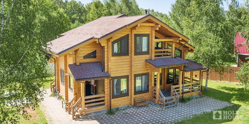 Двухэтажный дом из клееного бруса по проекту Стокгольм - фото 4 на сайте Holz House