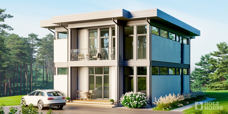 Изысканный дом из клееного бруса по проекту Страсбург- фото 1 на сайте Holz House
