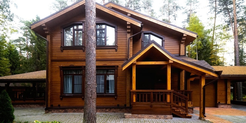 Двухэтажный дом из клееного бруса по проекту Тампере - фото 3 на сайте Holz House