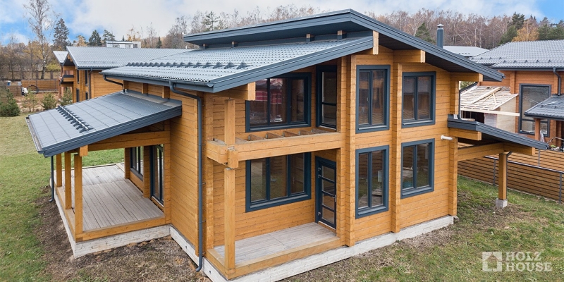 Проект двухэтажного дома Тарту в стиле модерн - фото 2 на сайте Holz House