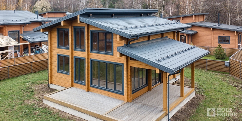 Проект двухэтажного дома Тарту в стиле модерн - фото 3 на сайте Holz House