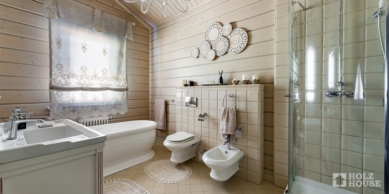 Одноэтажный дом из клееного бруса с гаражом и верандой по проекту Толедо - фото 8 на сайте Holz House