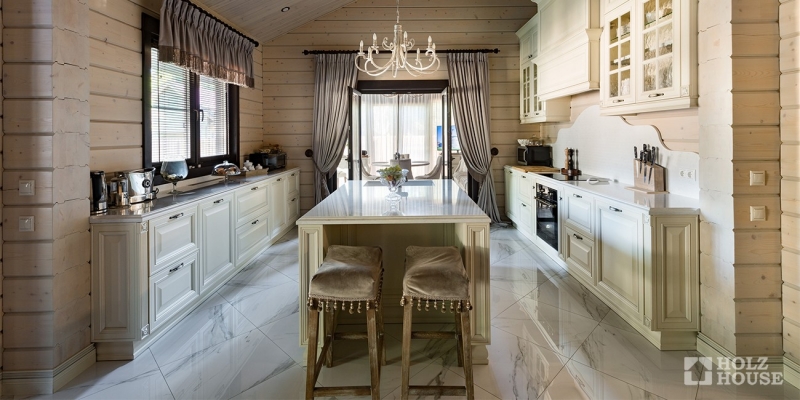 Одноэтажный дом из клееного бруса с гаражом и верандой по проекту Толедо - фото 9 на сайте Holz House